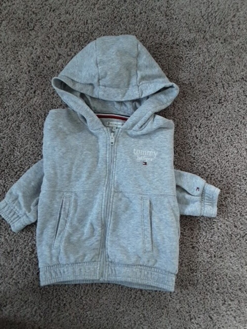 Tommy Hilfiger Light Gray Kids Zip Hoodie - Picture 2 of 3
